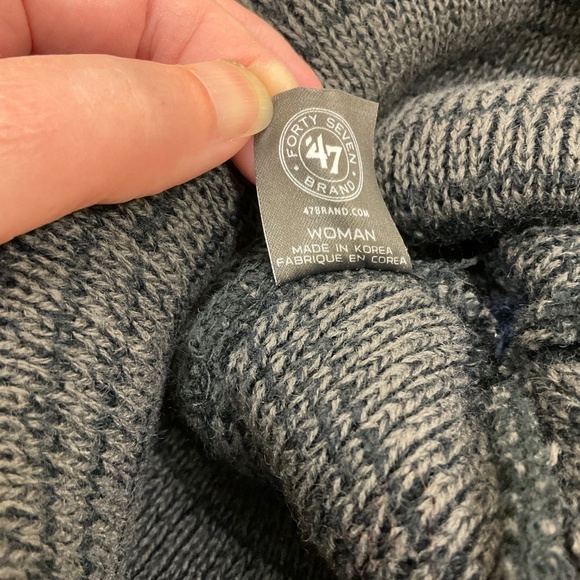 NFL NY Giants '47 Dark Gray Black Pink Cuffed Knit Hat Women’s NWT One Size - Picture 8 of 9